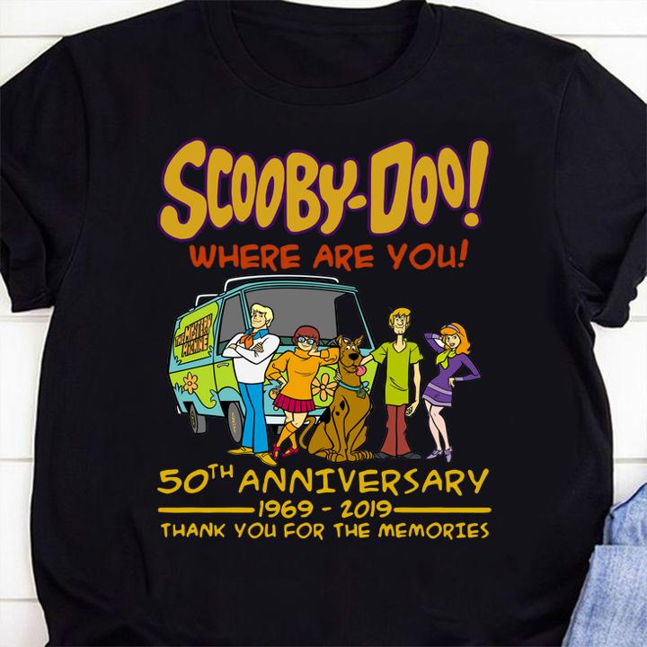 Awesome Scooby-doo Where Are You 50th Anniversary 1969-2019 t-shirt shirt