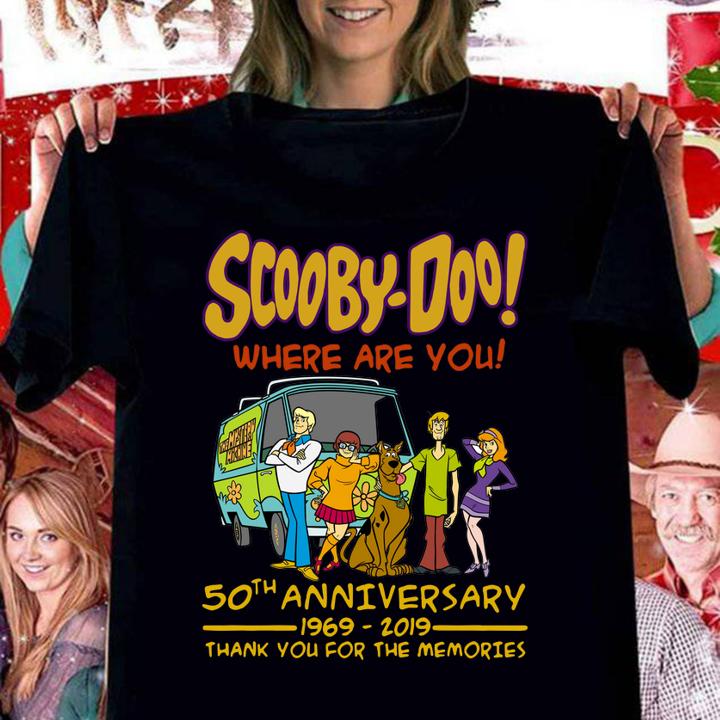 Awesome Scooby-doo Where Are You 50th Anniversary 1969-2019 t-shirt woman shirt