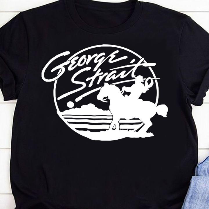 Black and White George Strait Music Outlaw t-shirt shirt