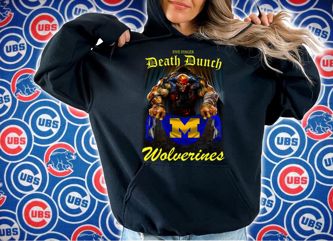 Five Finger Death Punch holding Michigan Wolverines flag t-shirt hoodie