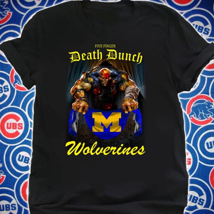 Five Finger Death Punch holding Michigan Wolverines flag t-shirt shirt
