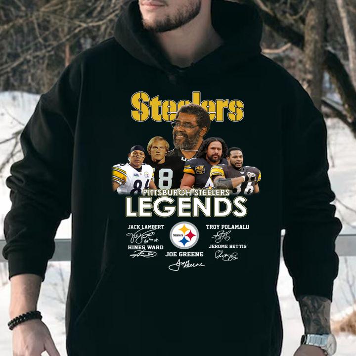 Pittsburgh Steelers Legends Signed Jack Lambert Troy Polamalu t-shirt hoodie