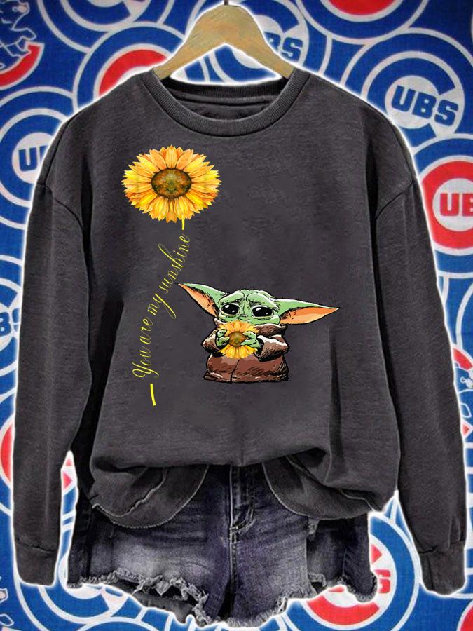 Star Wars Baby Yoda Hug Sunflower You Are My Sunshine t-shirt sweatshirt