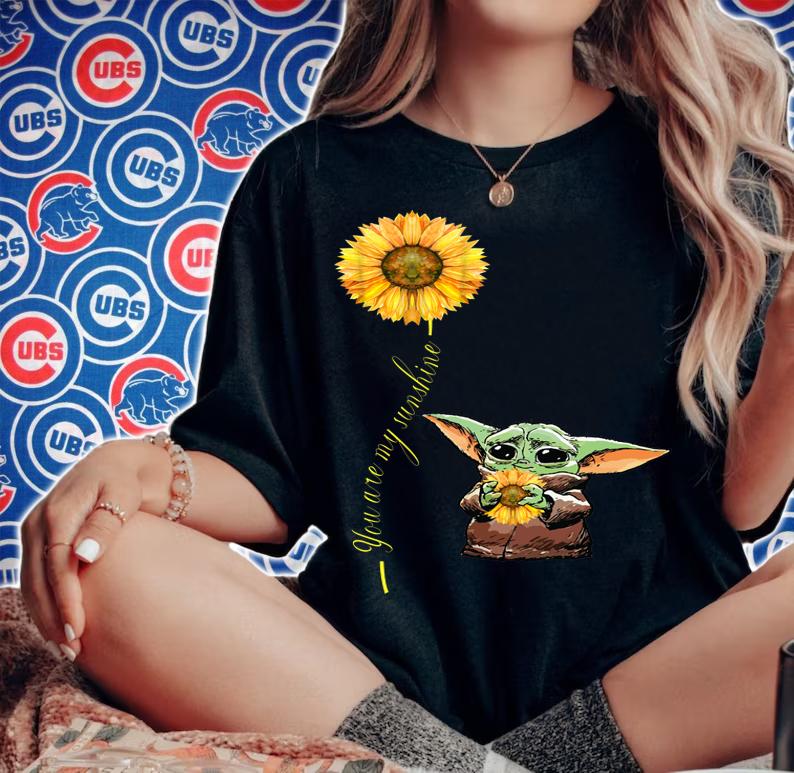 Star Wars Baby Yoda Hug Sunflower You Are My Sunshine t-shirt woman shirt