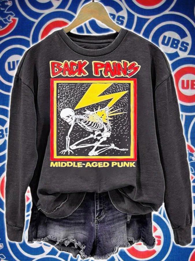 Back Pains Middle Aged Punk Bad Brains Album Cover parody shirt t-shirt sweatshirt