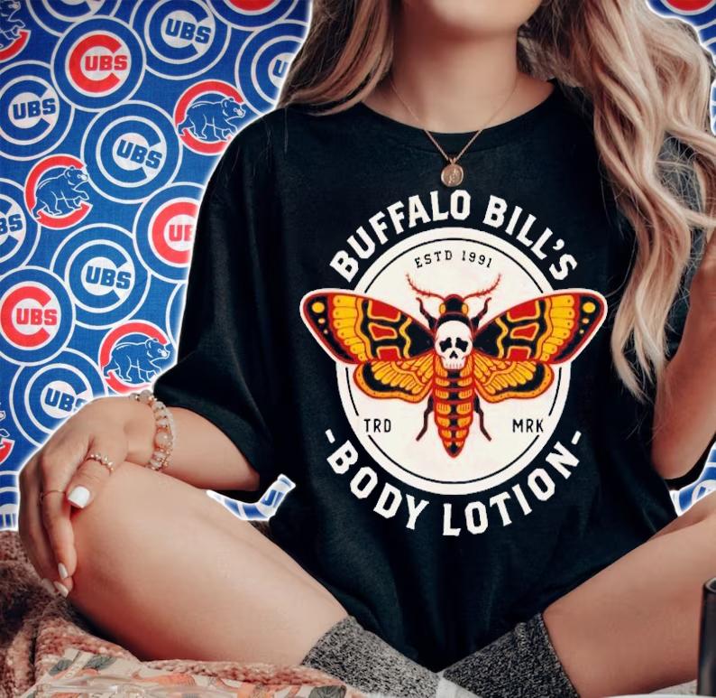 Buffalo Bill's Body Lotion Vintage Distressed Horror shirt t-shirt woman shirt