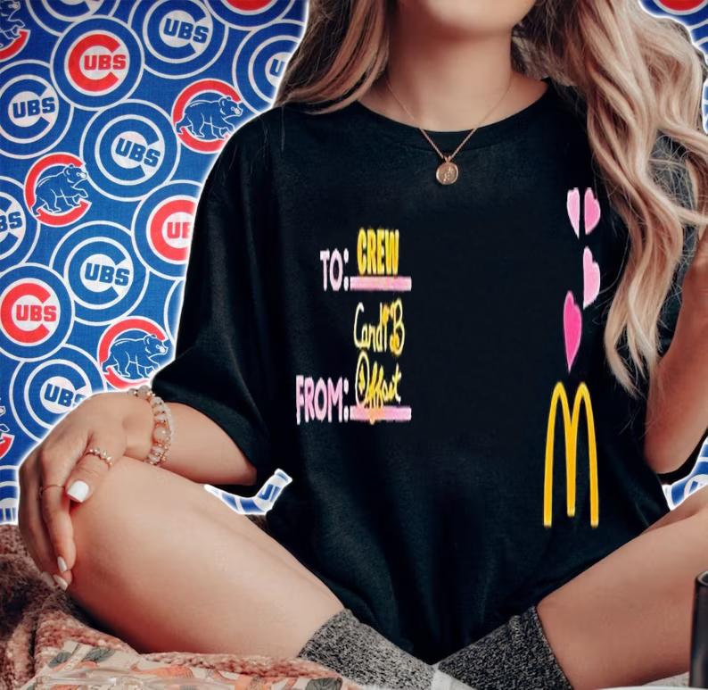 Cardi B and offset Mcdonalds shirt t-shirt woman shirt