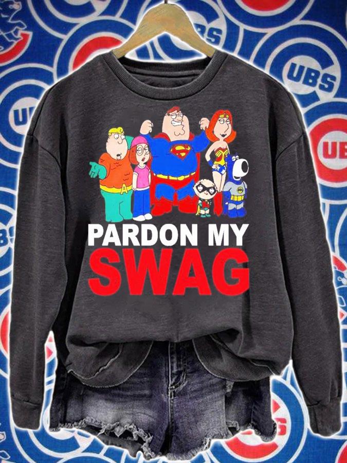 Family Guy Superheroes Pardon My Swag Shirt t-shirt sweatshirt