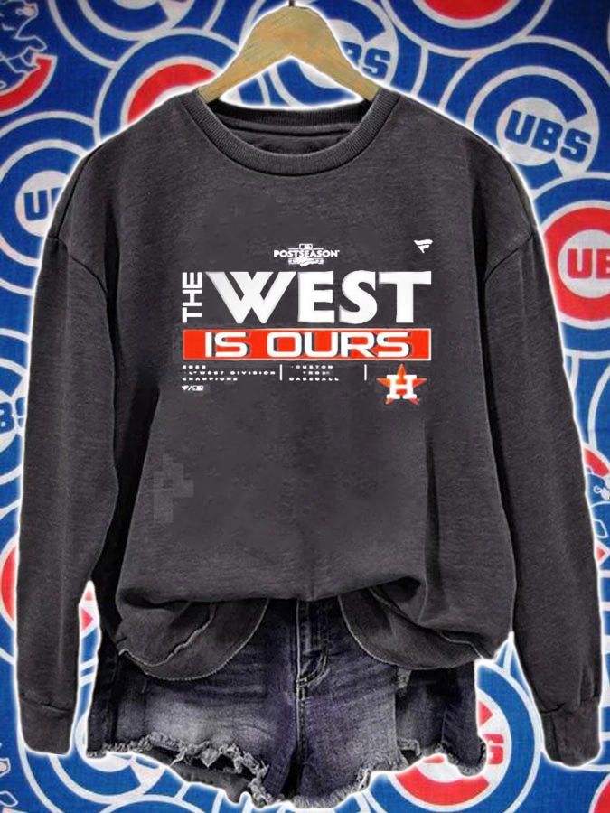 Houston Astros 2022 the West is ours AL West Division Champions Locker Room new shirt t-shirt sweatshirt