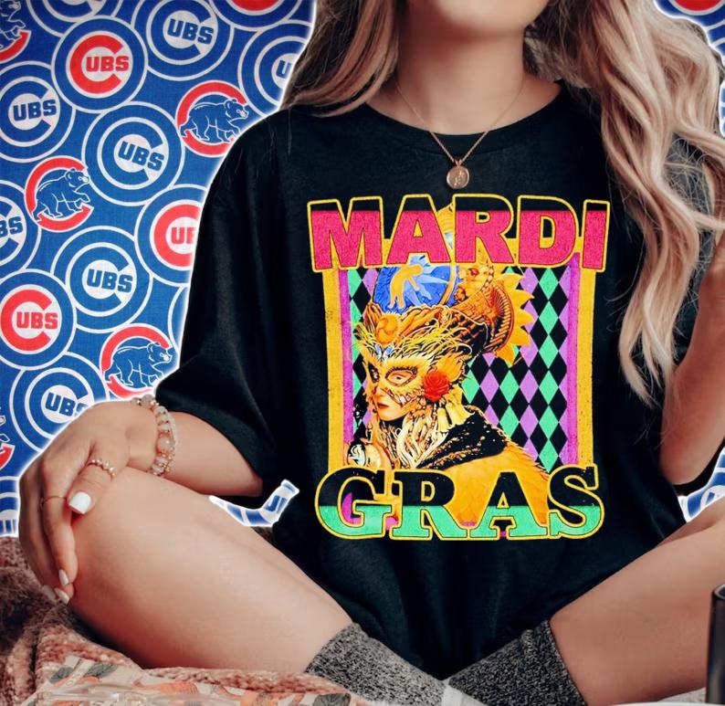 Mardi Gras portrait shirt t-shirt woman shirt