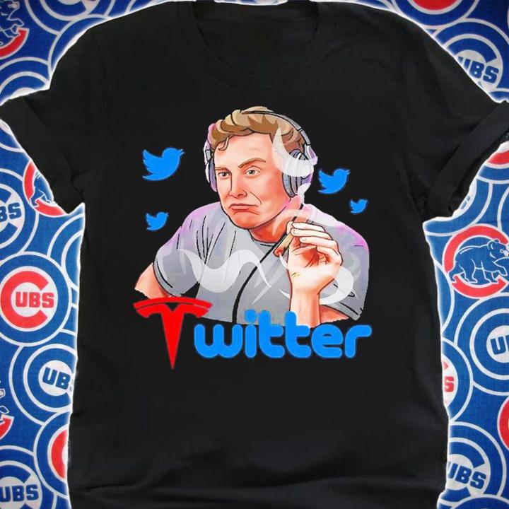 Elon Musk Smoking Tesla Twitter Funny Shirt t-shirt