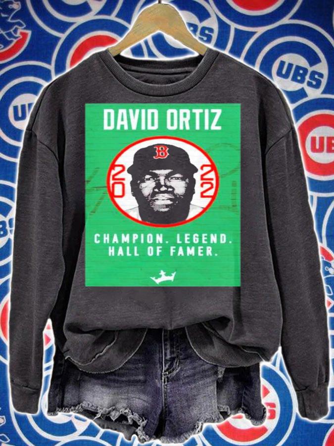 David Ortiz Champion Legend Hall Of Famer 2022 Shirt t-shirt