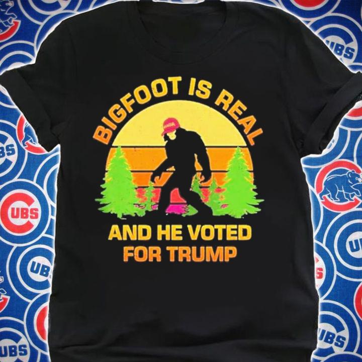 Bigfoot Is Real And He Voted For Trump Vintage Shirt t-shirt shirt