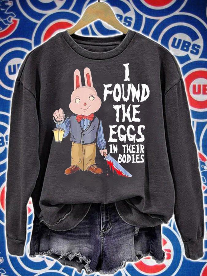 Horror Movie I Found The Eggs In Their Bodies Sacary Easter Bunny Shirt t-shirt