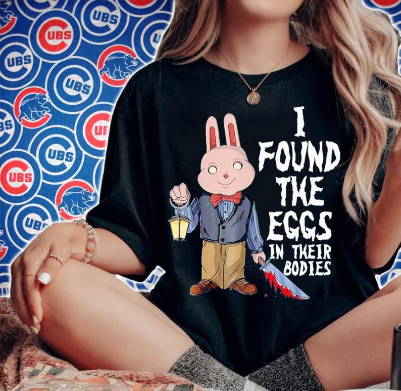 Horror Movie I Found The Eggs In Their Bodies Sacary Easter Bunny Shirt t-shirt