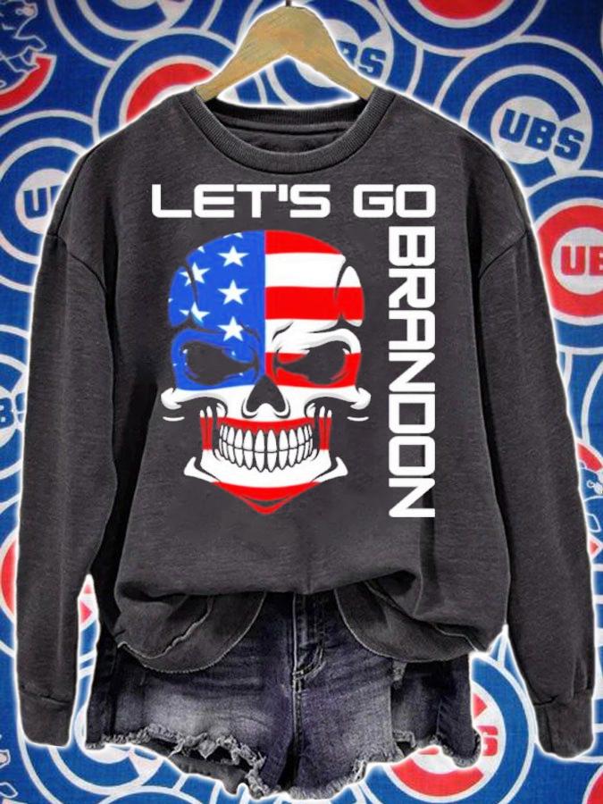Let's Go Brandon Skull Shirt t-shirt
