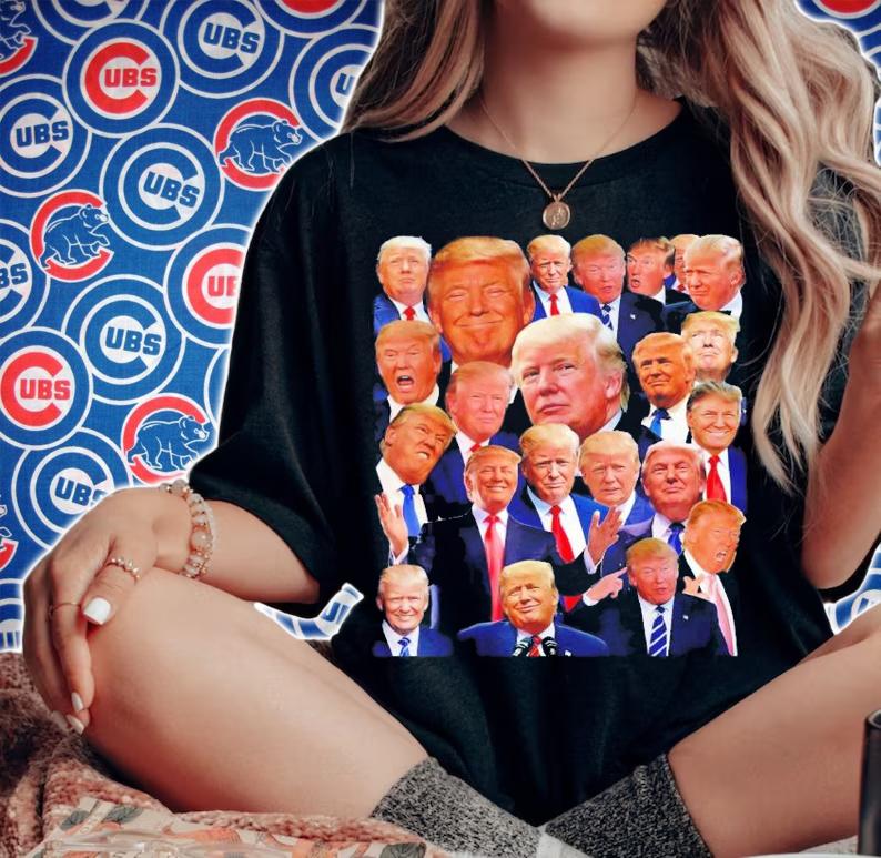 President Donald Trump Photo Collage Trump T-Shirt t-shirt woman shirt