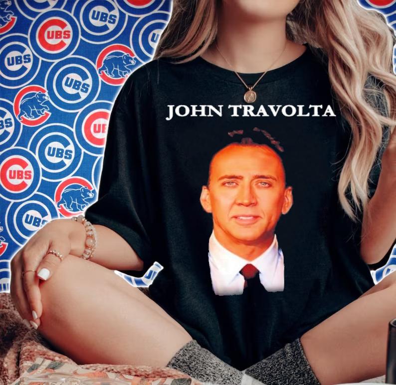 Nicolas Cage Is John Travolta Funny Shirt t-shirt