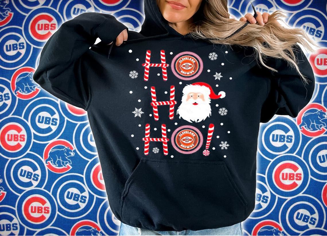 Santa Claus Ho Ho Ho Cleveland Browns Christmas Cleveland Browns Shirt t-shirt hoodie