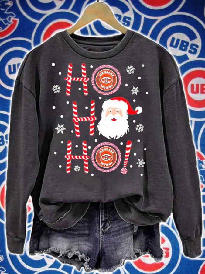 Santa Claus Ho Ho Ho Cleveland Browns Christmas Cleveland Browns Shirt t-shirt sweatshirt