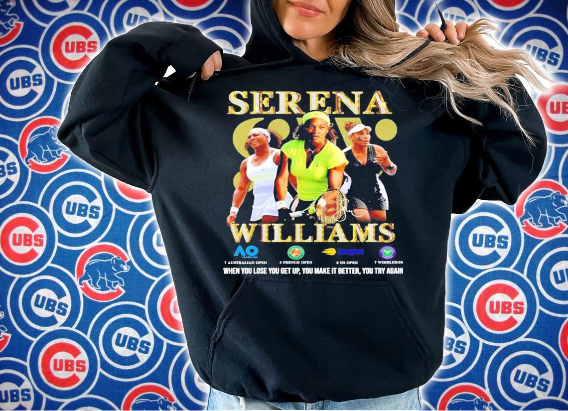 Serena Williams Grand Slam signature shirt t-shirt hoodie