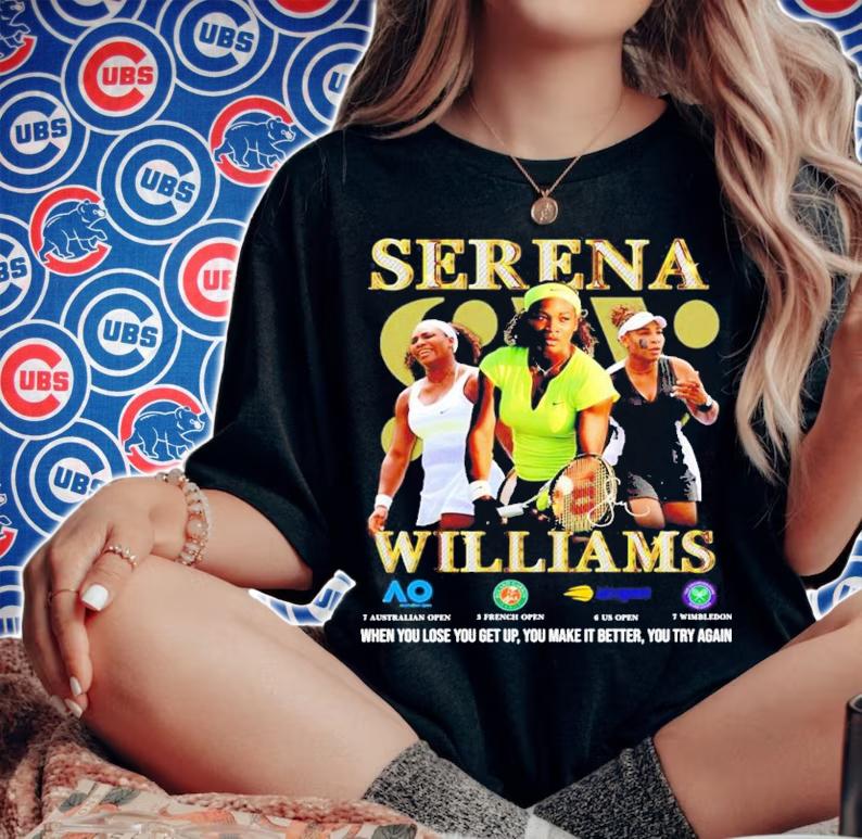 Serena Williams Grand Slam signature shirt t-shirt woman shirt