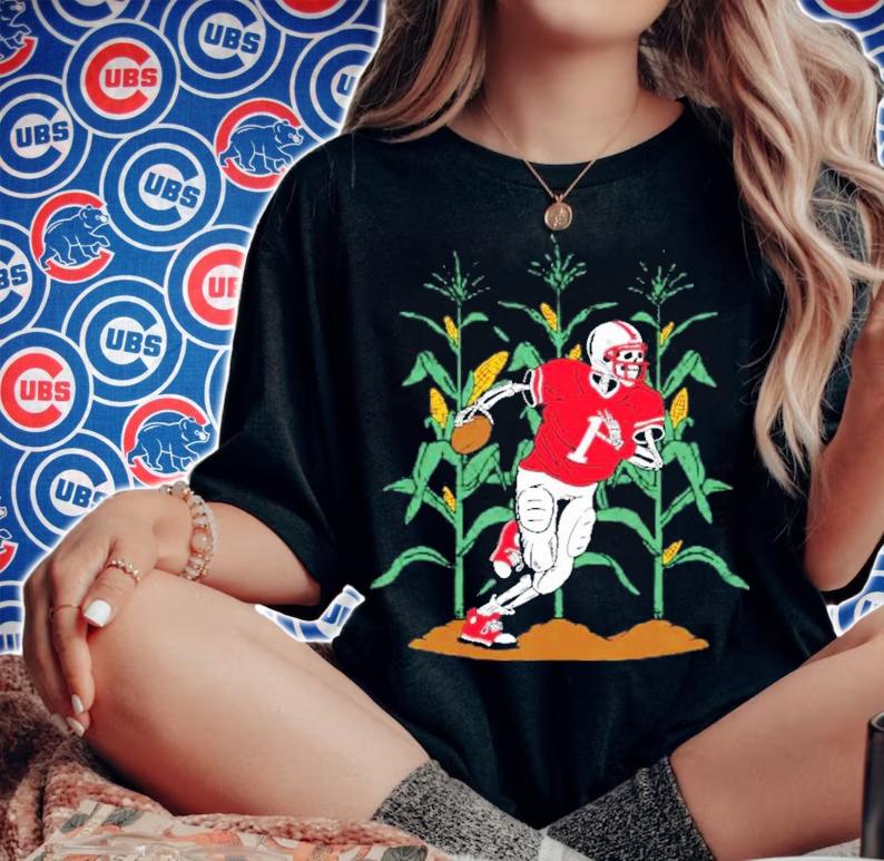 Skeleton Corn Football Shirt t-shirt woman shirt