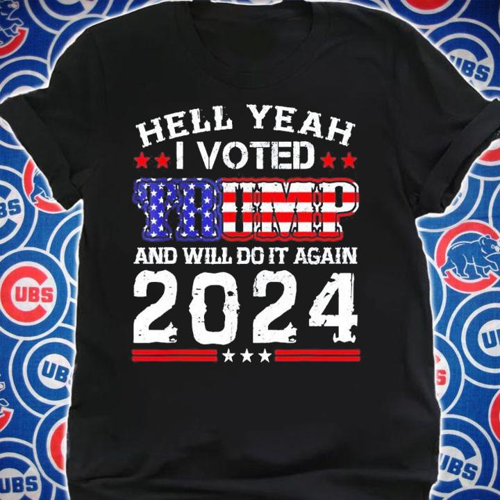 Vintage Trump 2024 Us Flag I Voted for Trump 2024 Election shirt t-shirt shirt