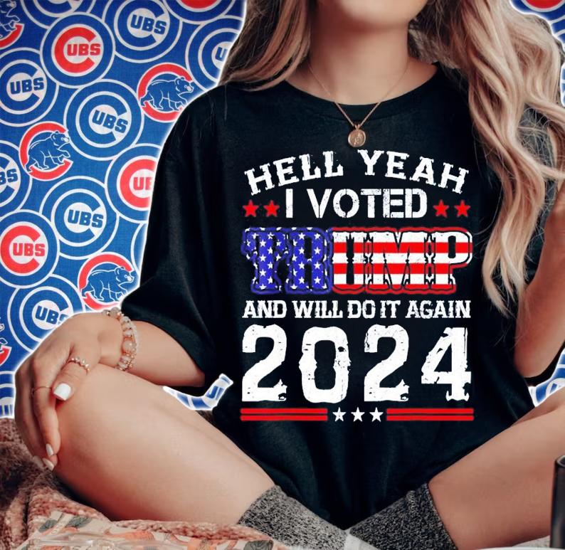 Vintage Trump 2024 Us Flag I Voted for Trump 2024 Election shirt t-shirt woman shirt