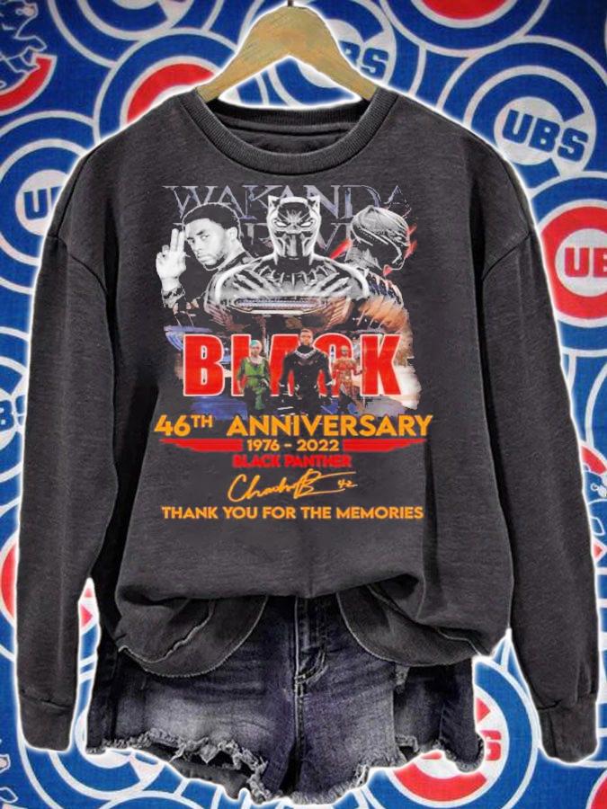 Wakanda Forever Marvel Black Panther 46th Anniversary Signatures Thank You For The Memories Shirt t-shirt