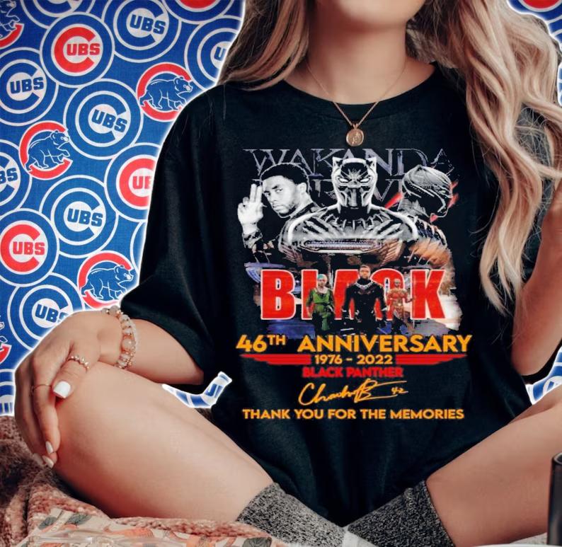 Wakanda Forever Marvel Black Panther 46th Anniversary Signatures Thank You For The Memories Shirt t-shirt