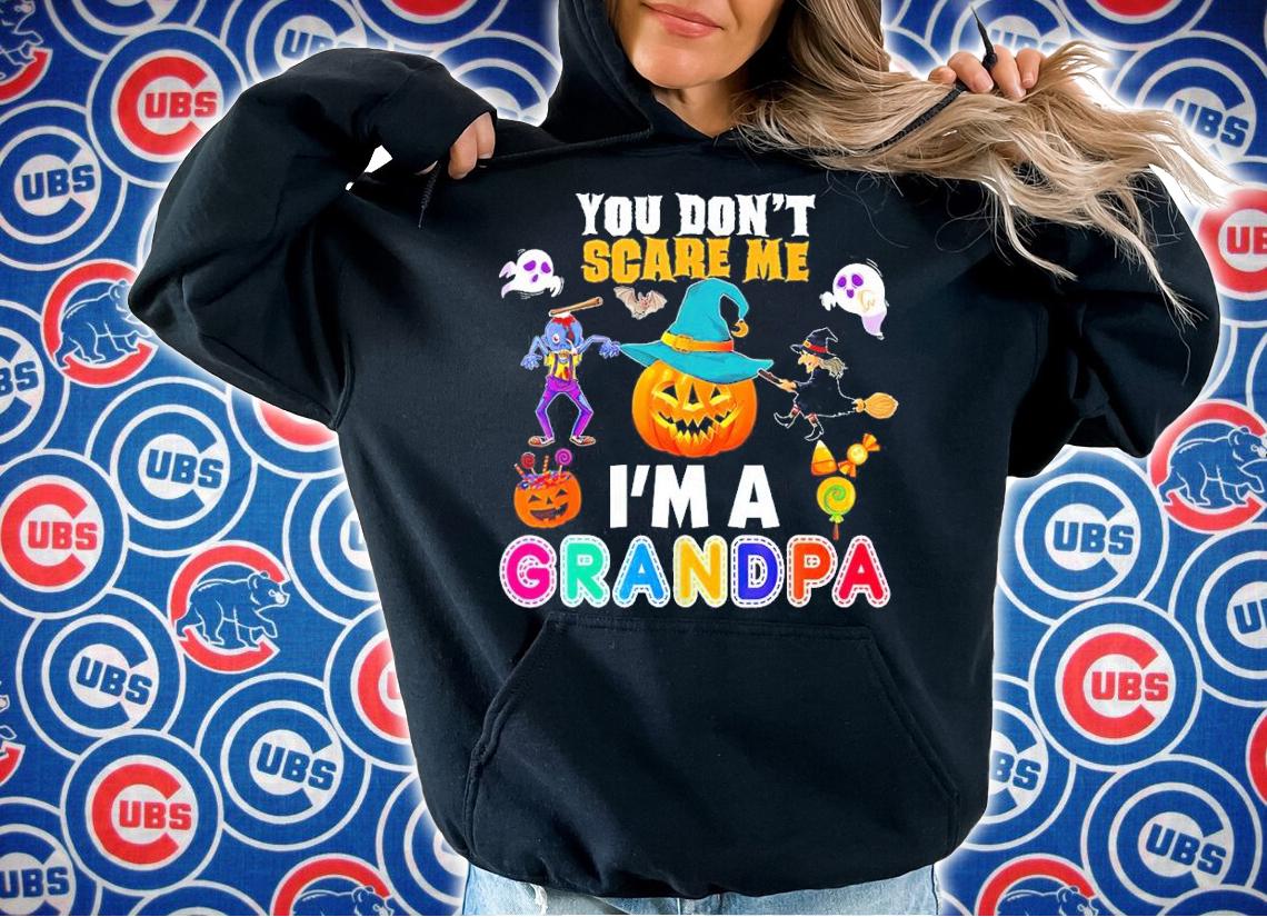 You Dont Scare Me Im A Grandpa Cant Halloween Pumpkin T-Shirt t-shirt hoodie