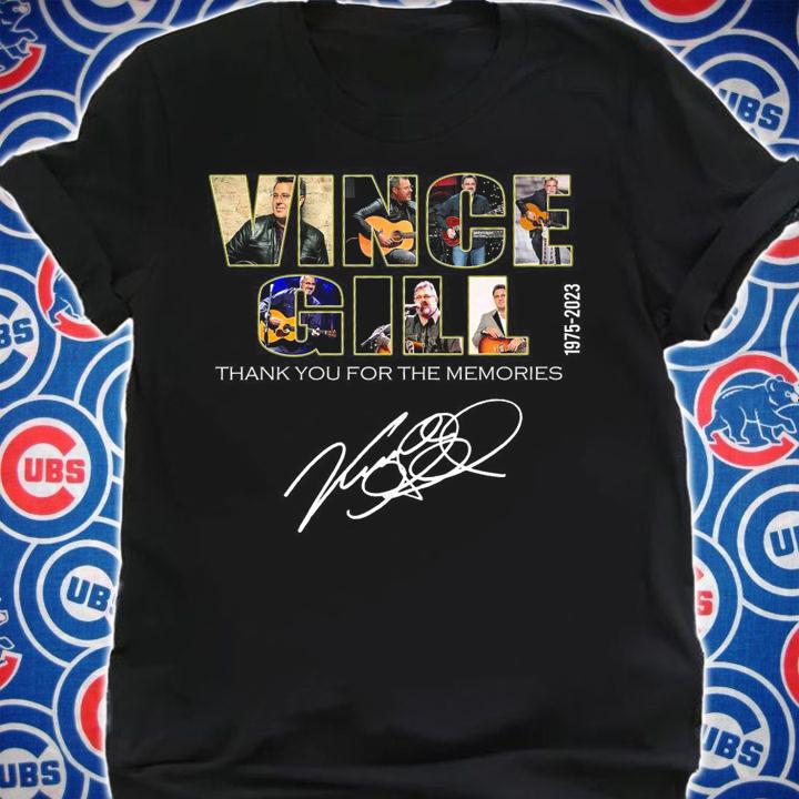 Vince Gill 1975-2023 thank you for the memories signature t-shirt shirt