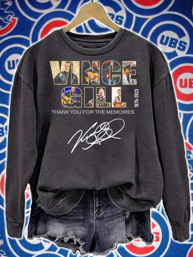 Vince Gill 1975-2023 thank you for the memories signature t-shirt sweatshirt