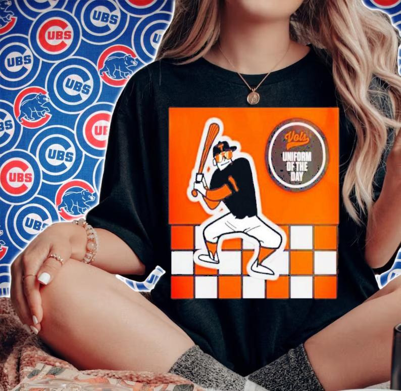 Tennessee Baseball Vols Uniform Of The Day Shirt t-shirt