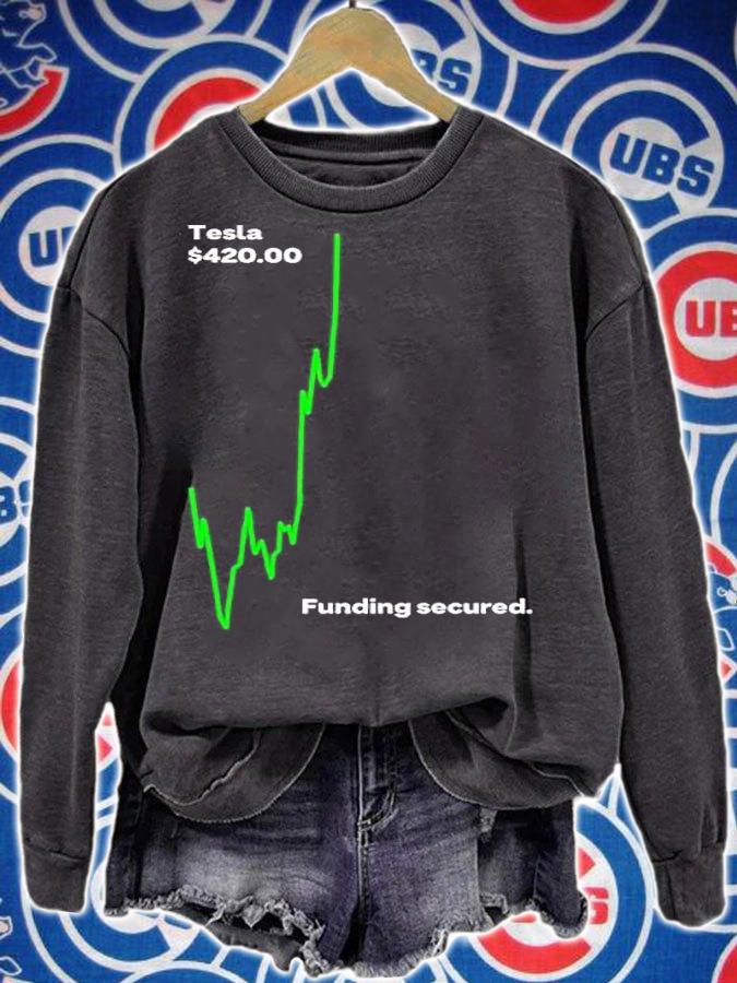 Tesla $42000 Funding Secured Shirt t-shirt sweatshirt