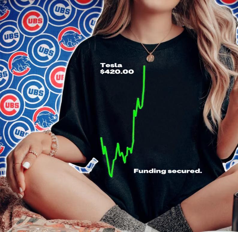 Tesla $42000 Funding Secured Shirt t-shirt woman shirt
