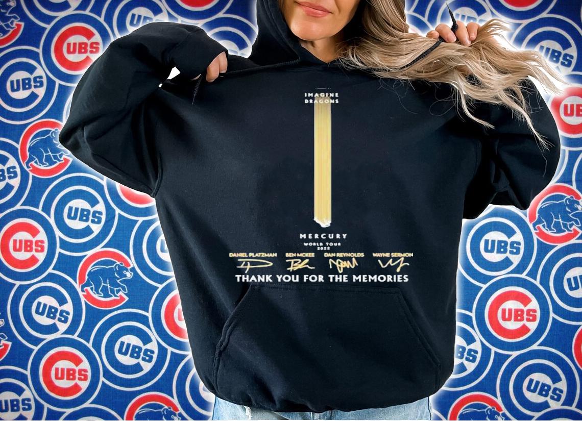 The Image Dragons Mercury World Tour 2022 signatures Thank You For The Memories Shirt t-shirt hoodie