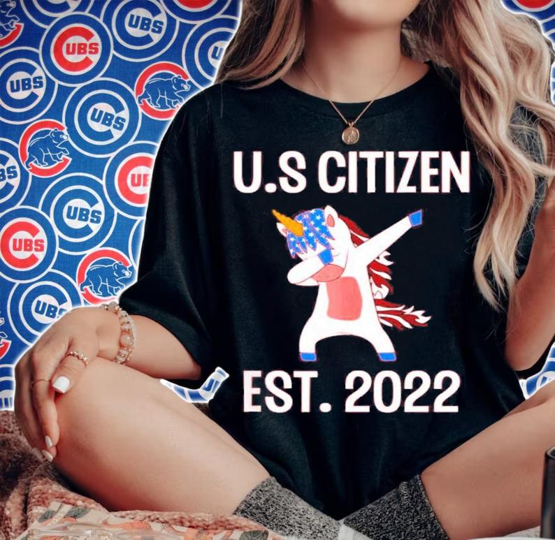 Unicorn US Citizen Est 2022 New USA Citizen Shirt t-shirt woman shirt