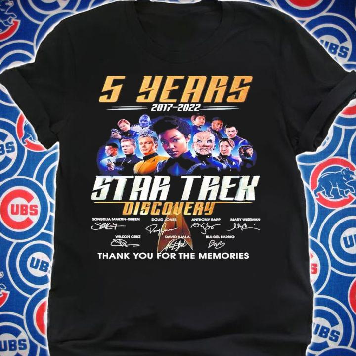 5 Years 2017-2022 Star Trek Discovery Signatures Thank You For The Memories Shirt t-shirt shirt