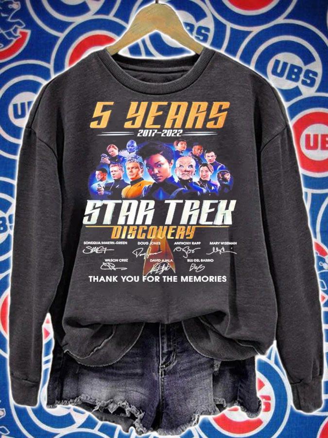 5 Years 2017-2022 Star Trek Discovery Signatures Thank You For The Memories Shirt t-shirt sweatshirt