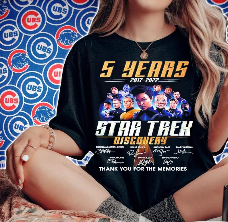 5 Years 2017-2022 Star Trek Discovery Signatures Thank You For The Memories Shirt t-shirt woman shirt