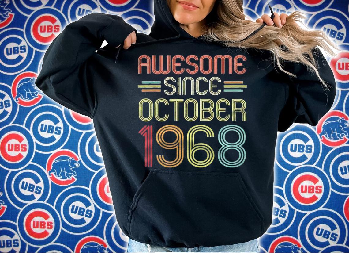 53Rd Birthday Gift Awesome Since October 1968 53 Years Old Shirt t-shirt