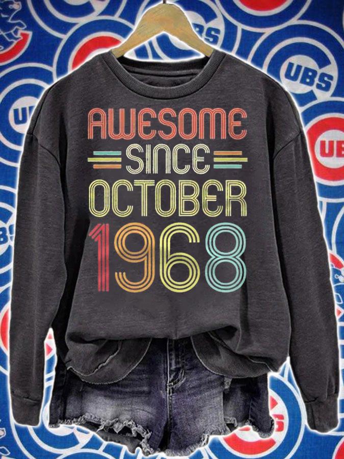 53Rd Birthday Gift Awesome Since October 1968 53 Years Old Shirt t-shirt