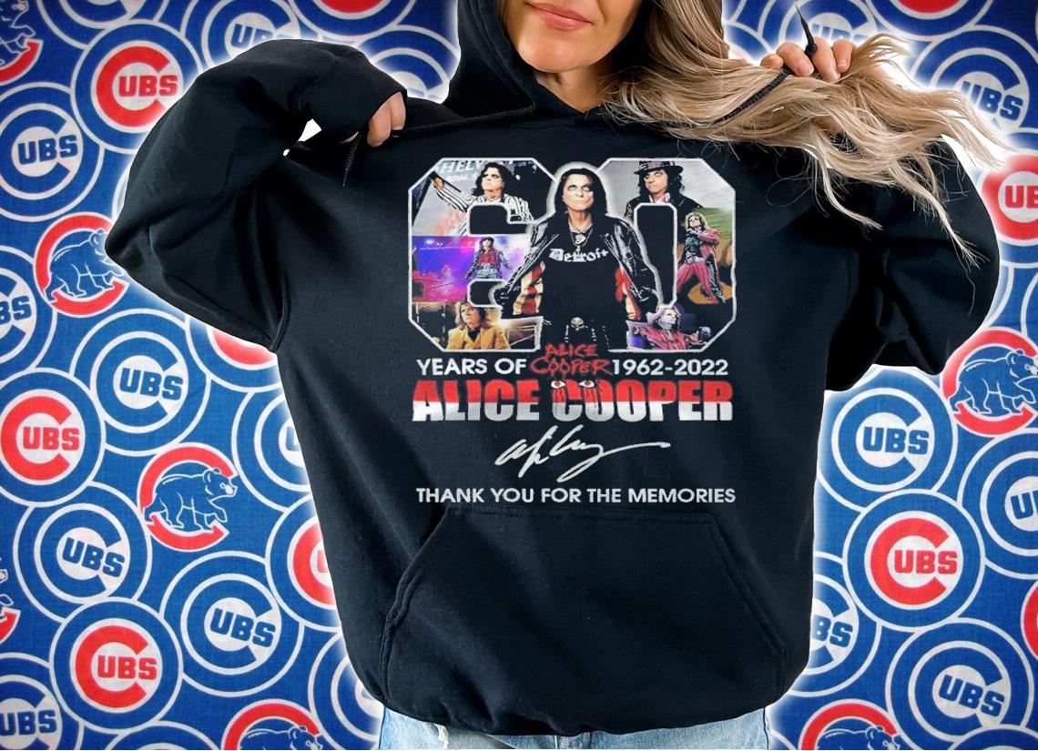 60 Years Of Alice Cooper 1962-2022 Signatures Thank You For The Memories Shirt t-shirt hoodie