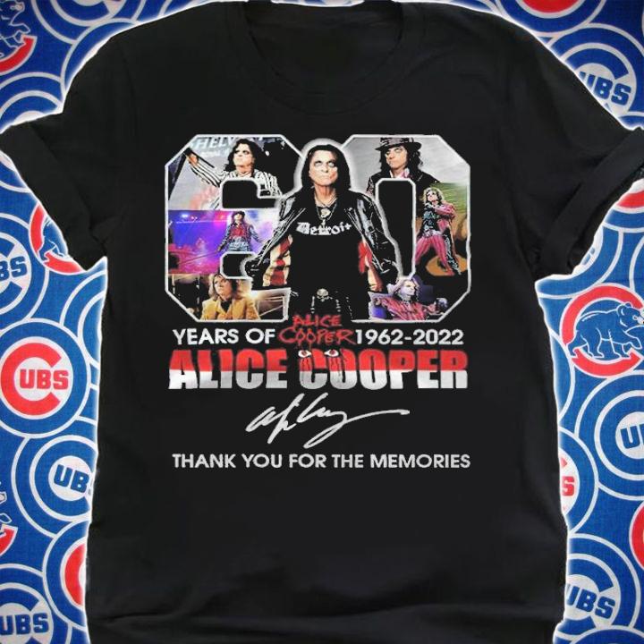 60 Years Of Alice Cooper 1962-2022 Signatures Thank You For The Memories Shirt t-shirt shirt