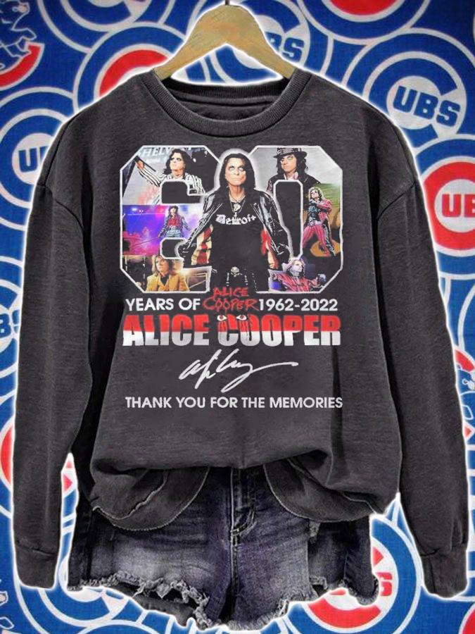 60 Years Of Alice Cooper 1962-2022 Signatures Thank You For The Memories Shirt t-shirt sweatshirt