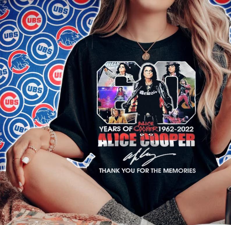60 Years Of Alice Cooper 1962-2022 Signatures Thank You For The Memories Shirt t-shirt woman shirt