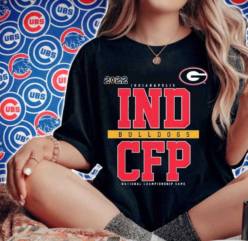 2022 National Championship Georgia Bulldogs Heathered Charcoal College Football Playoff Game Bound Fade Shirt t-shirt woman shirt