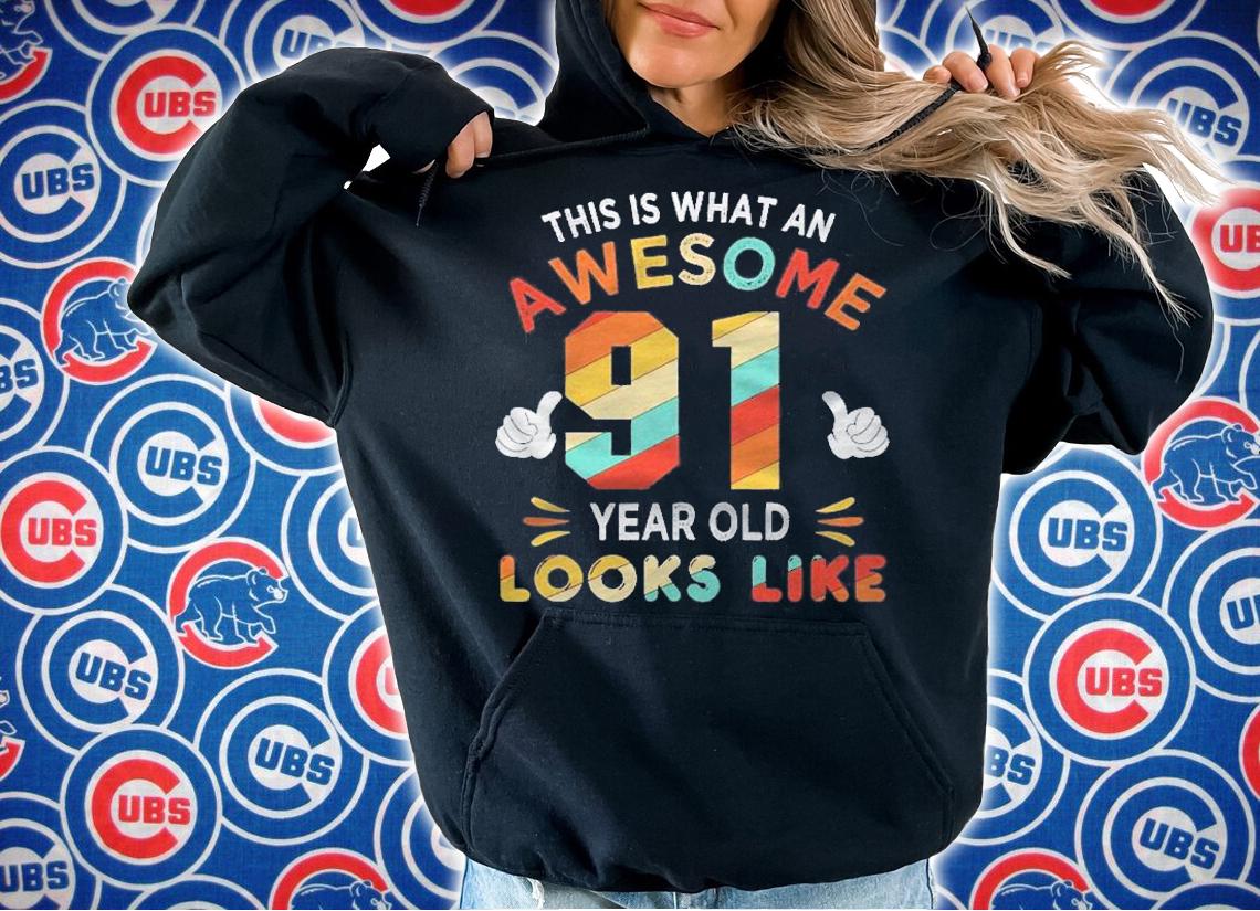 91St Birthday Gift 91 Years Old Looks Like Funny 91St Bday shirt t-shirt